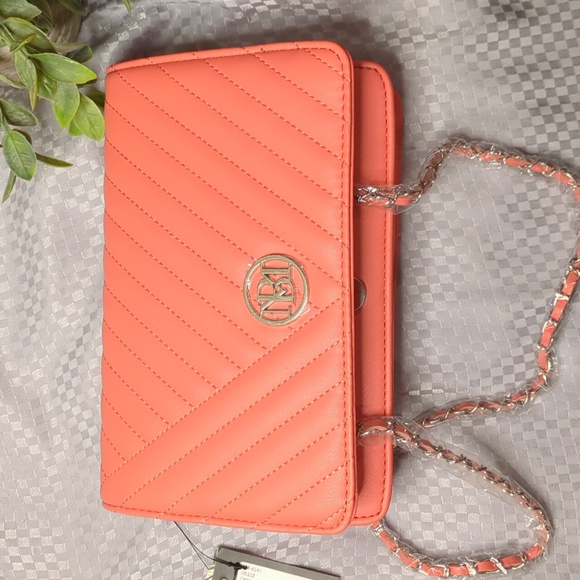 FLASH SALE! - NWT Badgley Mischka Orange Quilted Crossbody Bag - Picture 3 of 10
